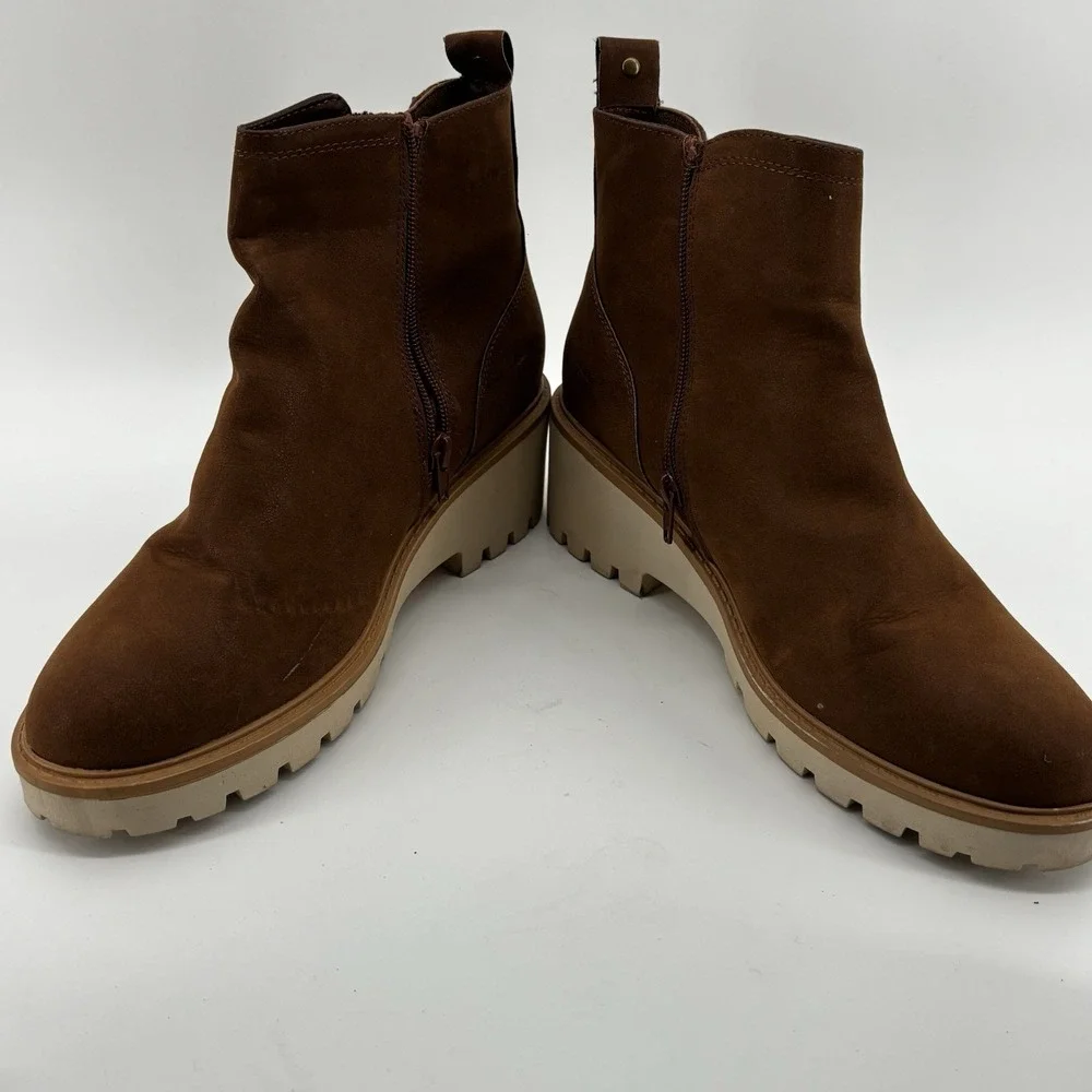 Maurices‎ SuperCush Colby Chelsea Ankle Boots Womens Sz 10 Zipper Brown NEW